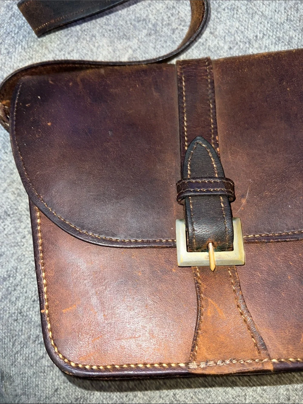 Classic Brown Leather Crossbody Bag